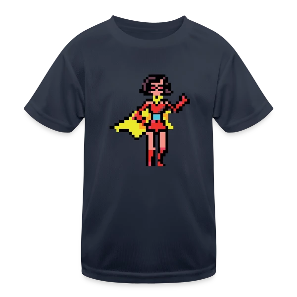 Super-Héroïne Rétro Mag sur T-shirt sport Enfant