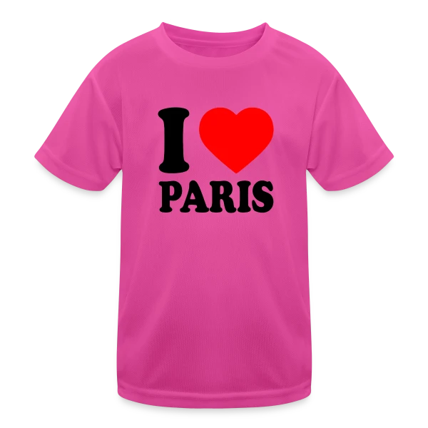 J'aime Paris Classique sur T-shirt sport Enfant