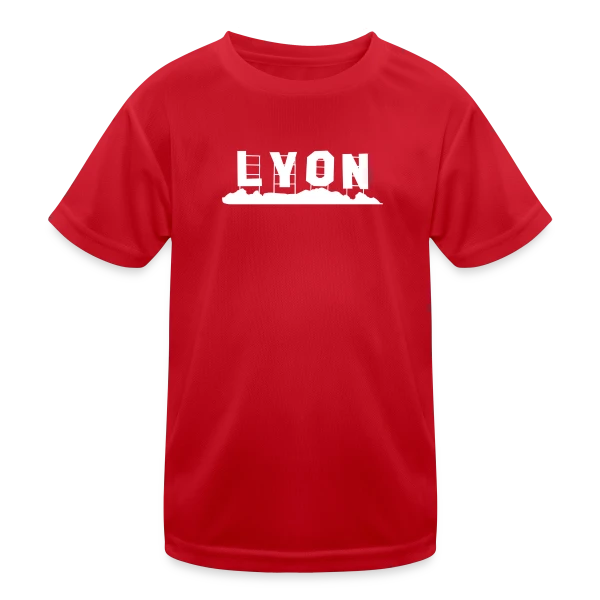 Lyon Minimaliste Blanc sur T-shirt sport Enfant