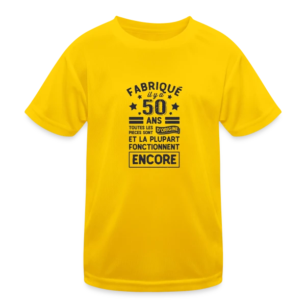 50 Ans Pièces d'Origine sur T-shirt sport Enfant