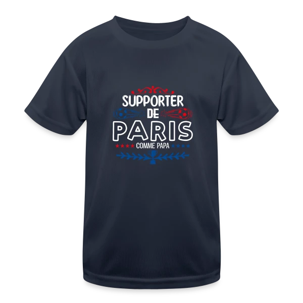 Supporter Football Parisien sur T-shirt sport Enfant