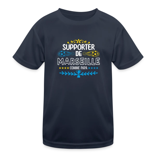 Ferveur Foot Marseillaise sur T-shirt sport Enfant