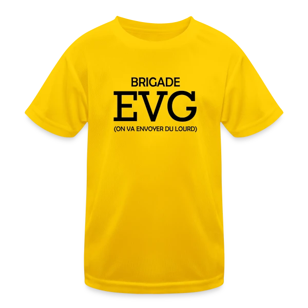 Brigade EVG On Va Envoyer Du Lourd sur T-shirt sport Enfant