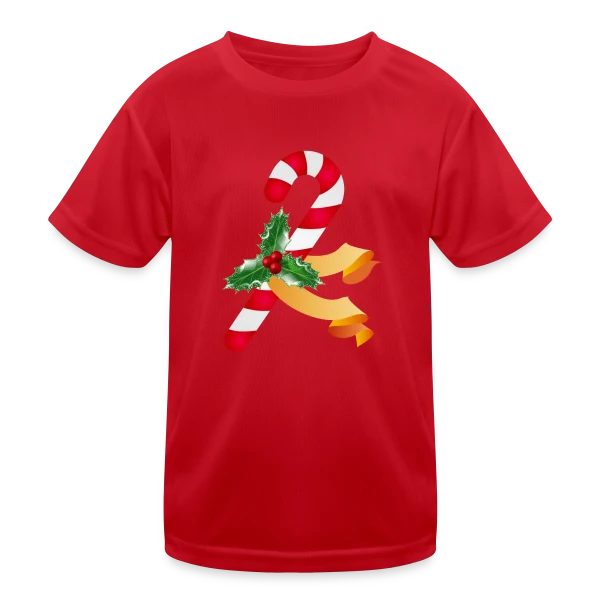 Sucre d'Orge et Houx pour la Période des Fêtes sur T-shirt sport Enfant
