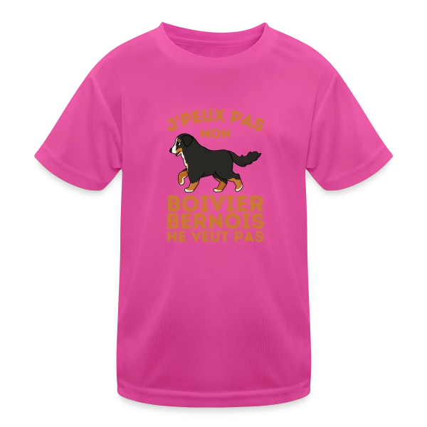 Humour Mon Bouvier Bernois sur T-shirt sport Enfant