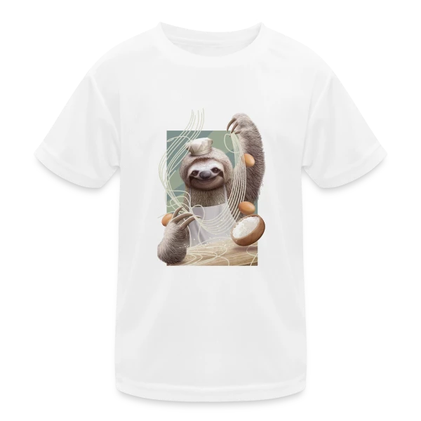 Paresseux Maître des Nouilles sur T-shirt sport Enfant