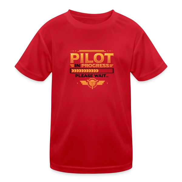 Pilote en Formation Humour sur T-shirt sport Enfant