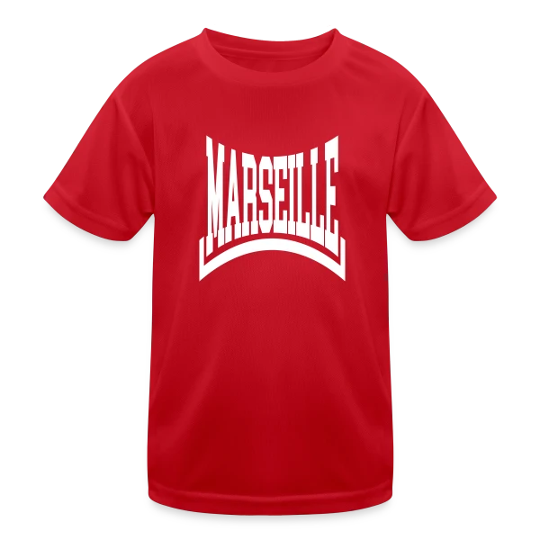 Marseille Texte Pur sur T-shirt sport Enfant