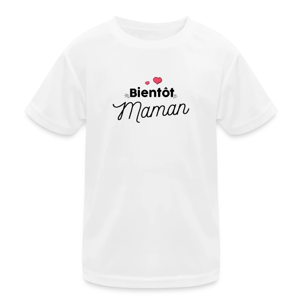 Bientôt Maman : Annonce Grossesse Originale sur T-shirt sport Enfant