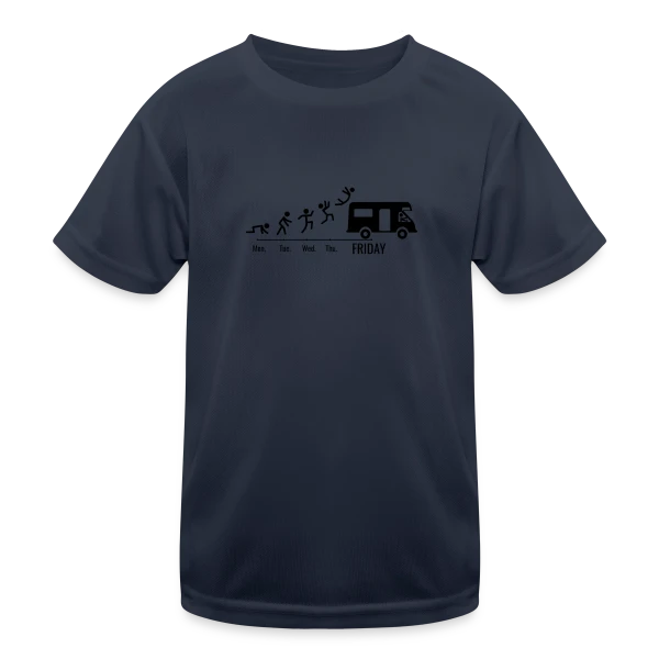 Conducteur de Camping-Car en Week-End sur T-shirt sport Enfant