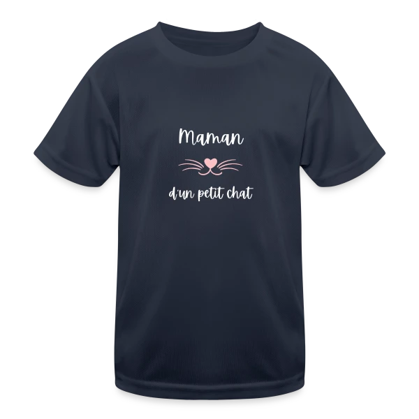 Maman d'un Petit Chat : T-shirt Humour pour Amoureuse des Félins sur T-shirt sport Enfant