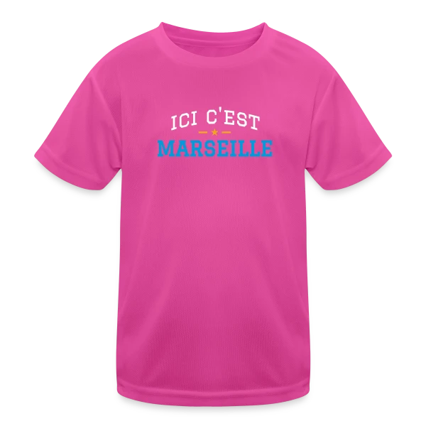 Ici C'est Marseille Fierté sur T-shirt sport Enfant