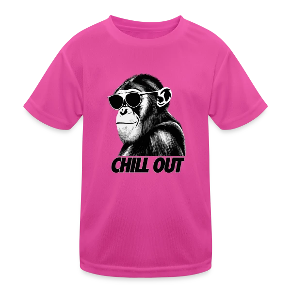 Chimpanzé Relax sur T-shirt sport Enfant