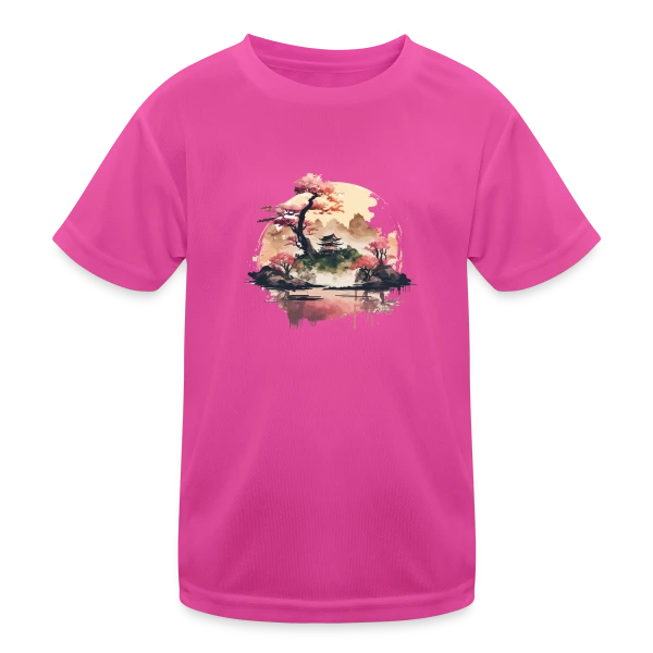 Paysage Japonais Onirique sur T-shirt sport Enfant