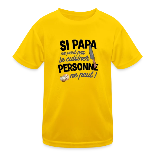 Papa Cuisinier - Le Maître des Fourneaux sur T-shirt sport Enfant