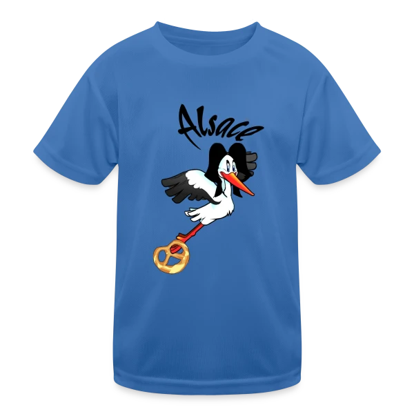 Logo Cigogne Alsace sur T-shirt sport Enfant