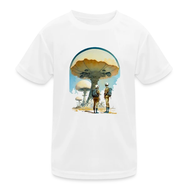 Astro-Champignons 70s Sci-Fi Spatial sur T-shirt sport Enfant