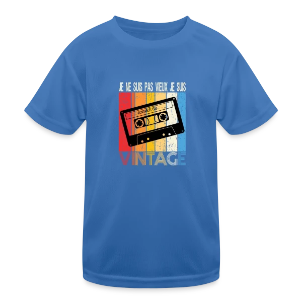 Cassette Années 80 Vintage sur T-shirt sport Enfant