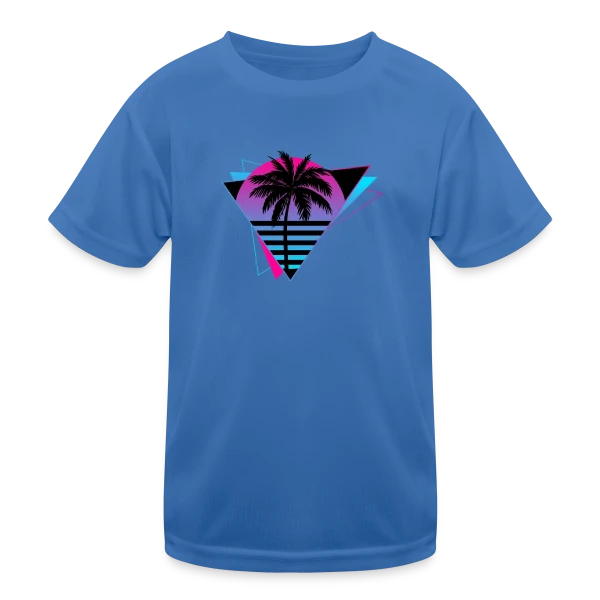 Palmier Rétro Synthwave sur T-shirt sport Enfant
