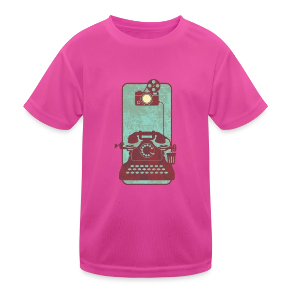 L'Évolution du Smartphone sur T-shirt sport Enfant