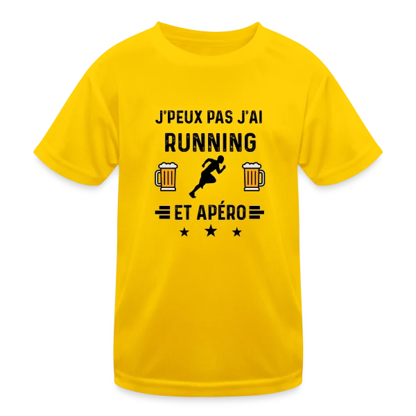 Je Peux Pas J'ai Running Apéro sur T-shirt sport Enfant