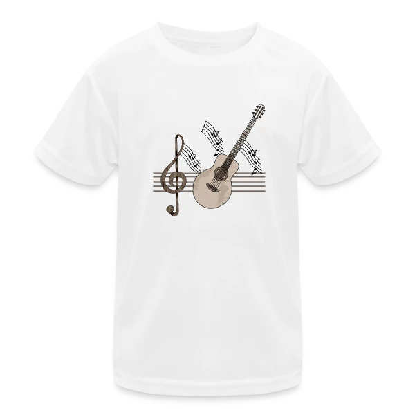 Guitare Passion Musique sur T-shirt sport Enfant