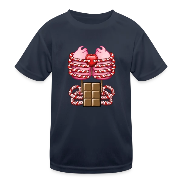 Organes Sucrés Humour sur T-shirt sport Enfant