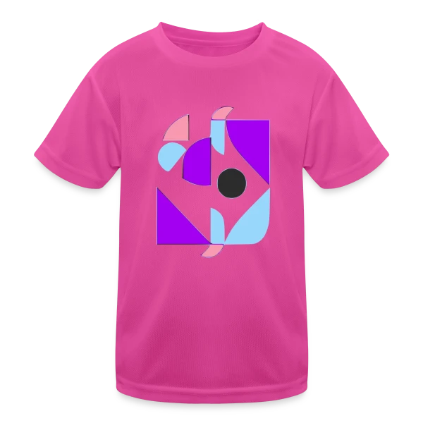 Formes Abstraites Années 70 sur T-shirt sport Enfant