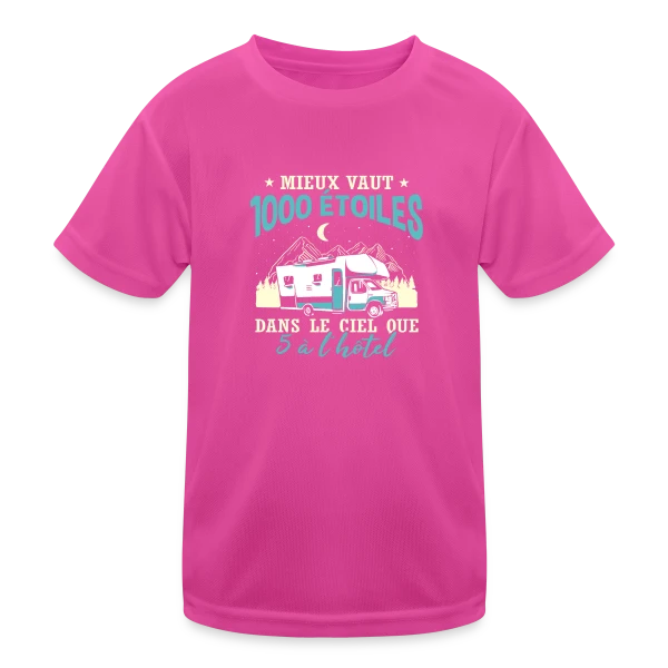 Camping-Car Fun: L'Humour du Campeur Passionné sur T-shirt sport Enfant