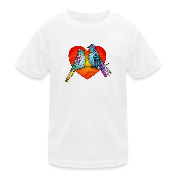 Envol Poétique des Oiseaux sur T-shirt sport Enfant