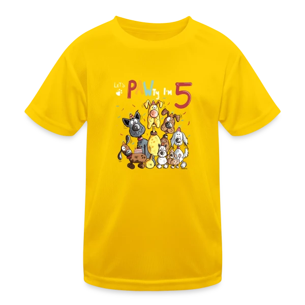 5 ans, Ma Fête Canine sur T-shirt sport Enfant