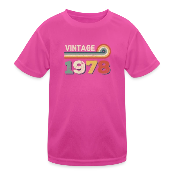 Vintage 1978 Spirale Rétro sur T-shirt sport Enfant