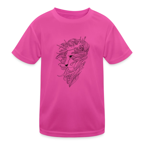 Lion Majestueux Couronné sur T-shirt sport Enfant