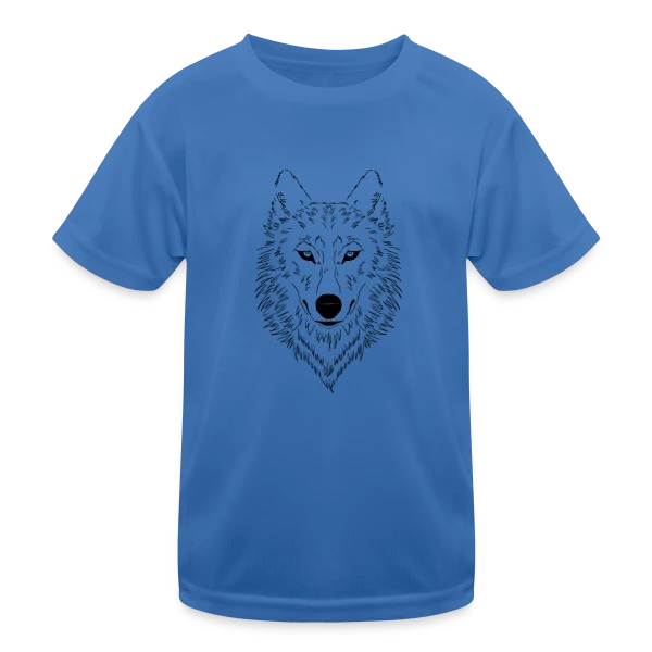 Loup Stylisé Majestueux sur T-shirt sport Enfant