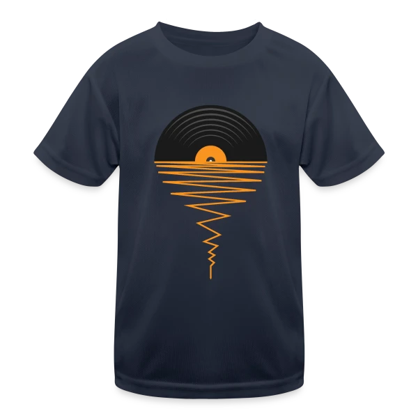 Collectionneur de Vinyles Coucher de Soleil sur T-shirt sport Enfant
