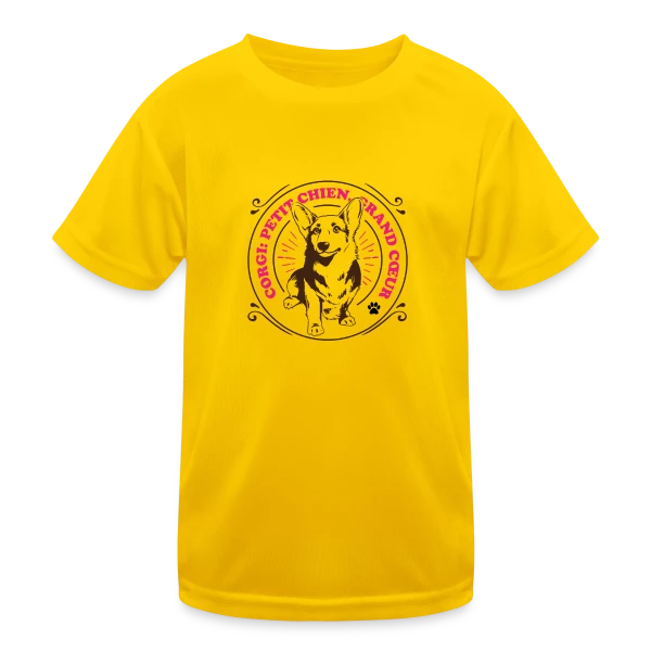 Corgi Grand Cœur: Adorable T-shirt pour Amoureux des Chiens sur T-shirt sport Enfant