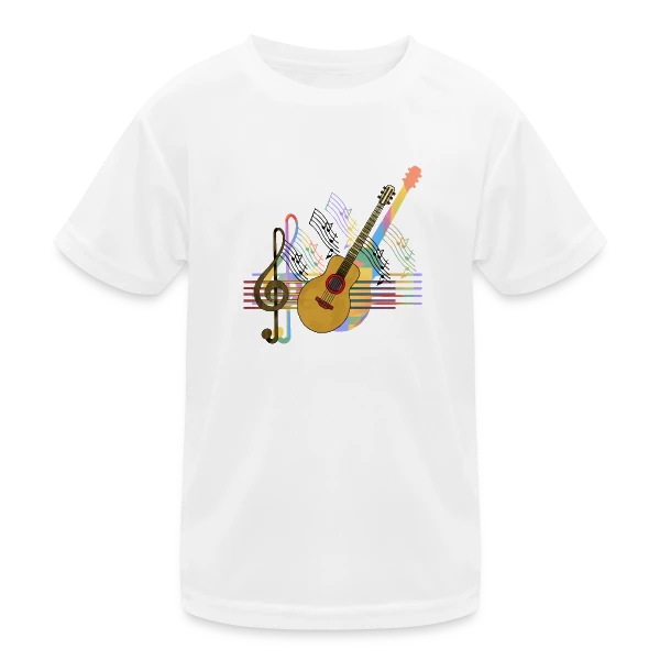 Passion Guitare sur T-shirt sport Enfant