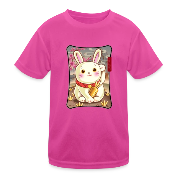 Lapin de la Chance Zen sur T-shirt sport Enfant