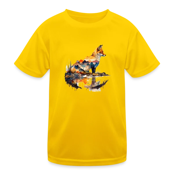 Renard Paysage Montagneux sur T-shirt sport Enfant