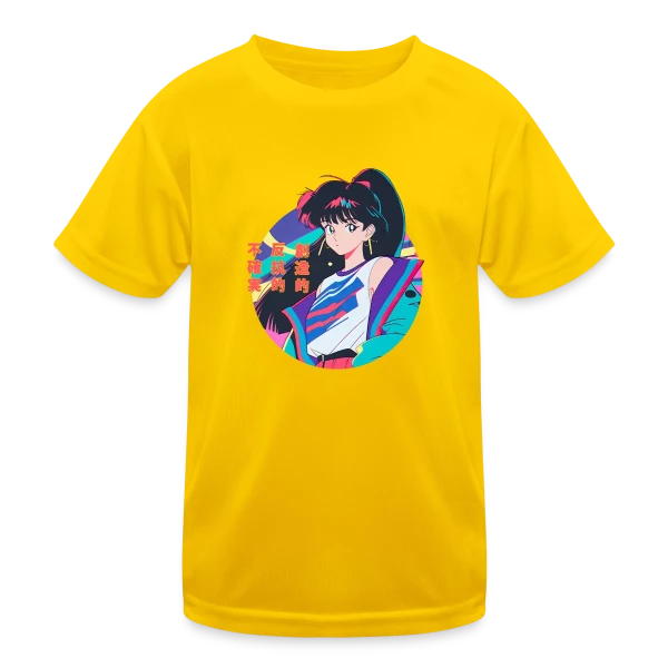 Fille Anime Rétro 80s/90s Windbreaker sur T-shirt sport Enfant