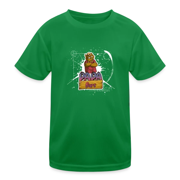 Humour 'Papa Ours' - Cadeau Fête des Pères Câlin sur T-shirt sport Enfant