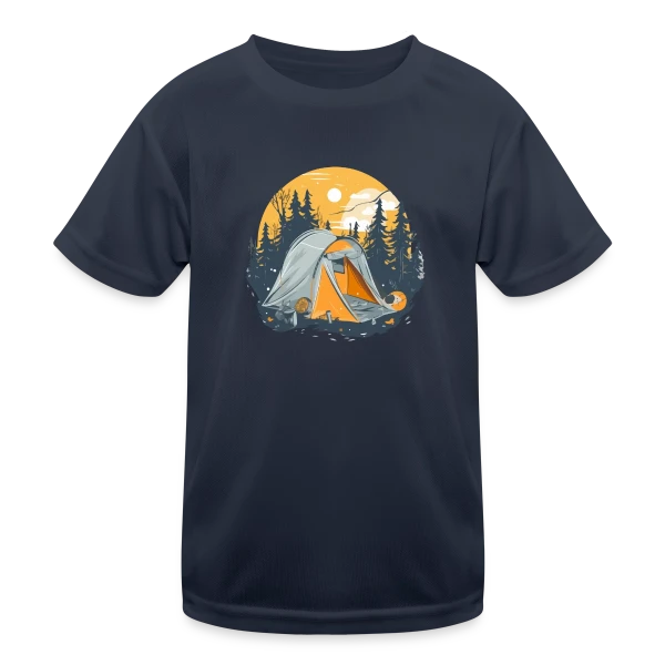 Nuit de Camping en Forêt sur T-shirt sport Enfant