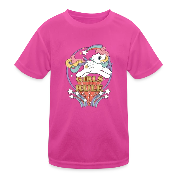 Poney Rétro Girls Rule sur T-shirt sport Enfant