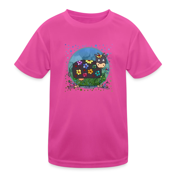 La Vache Mignonne sur T-shirt sport Enfant