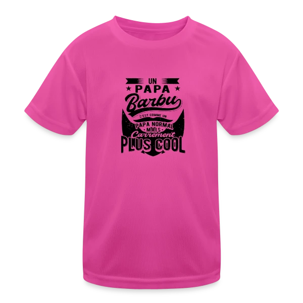 Le Papa Barbu Stylé sur T-shirt sport Enfant