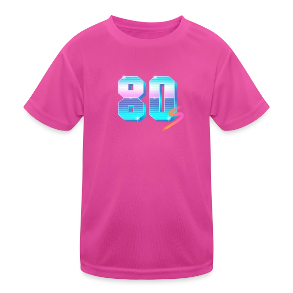 Années 80 Holographique sur T-shirt sport Enfant