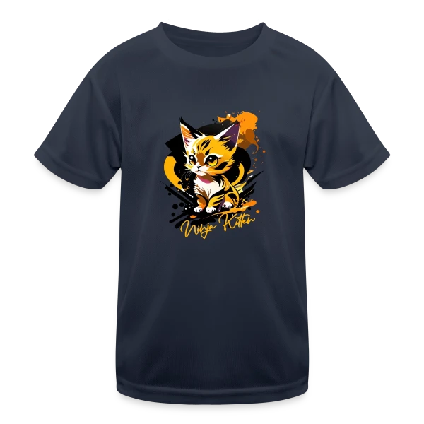 Chaton Ninja Urbain sur T-shirt sport Enfant