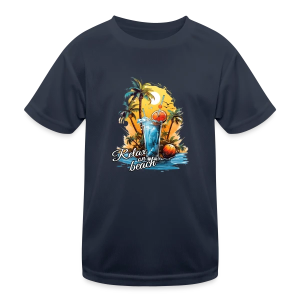 Cocktail Plage Tropicale sur T-shirt sport Enfant