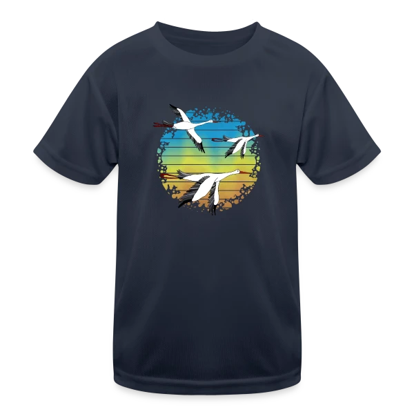 Cigogne Élégante sur T-shirt sport Enfant