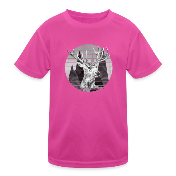 Cerf Majestueux sur T-shirt sport Enfant